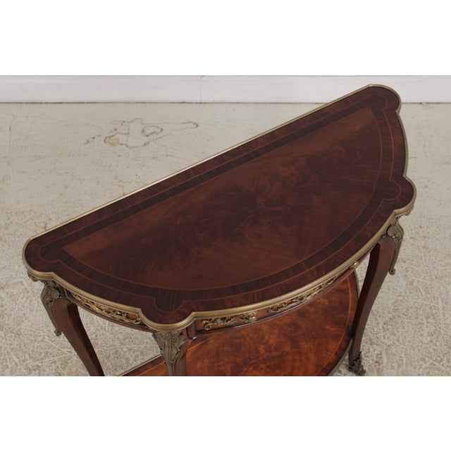 Theodore Alexander 2 Tier Rams Head Demilune Console For Sale - Image 13 of 18