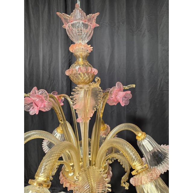Murano Chandelier, 1980s For Sale - Image 11 of 13