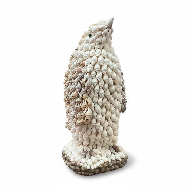 Victorian 1980s Victorian Style Penguin Bird Form Shell Art Bookends / Figurines - Pair For Sale - Image 3 of 5
