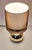 1980s Vintage Gilt Metal Ball Table Lamp with Brown Fabric Shade from Bewatt, 1980s For Sale - Image 5 of 8