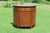 Clean lines and handpainted floral motifs define this diminutive demilune cabinet by Ethan Allen. The three doors open up...
