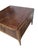 A handsome vintage Lane Furniture cabinet end table showcasing beautifully figured bookmatched walnut veneer, sculptural...