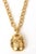 Modern Chanel Signed Gold Plated Chain Necklace With CC Pendant 90's For Sale - Image 3 of 10