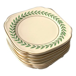 Early 20th Century Edwin Knowles Salad Plates- Set of 8 For Sale