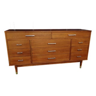 Drexel 'Biscayne' Mid Century Lowboy Dresser Credenza Buffet Restored For Sale