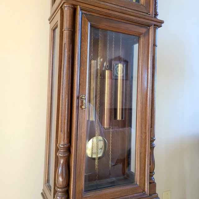 Traditional 1970s Dragon German Moonface Grandfather Clock For Sale - Image 3 of 12