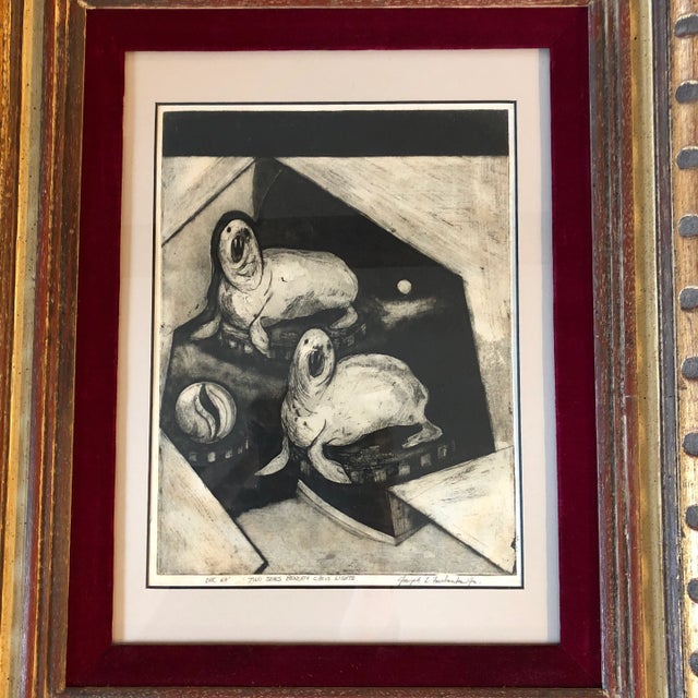 Original litho on paper Signed lower right Joseph L Fairbanks Jr & titled & dated lower left 9 x 12 inches Overall size...