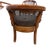 Mid 20th Century Vintage Heritage Henredon Leather Club Chairs With Round Accent Table Set of 5 For Sale - Image 5 of 8