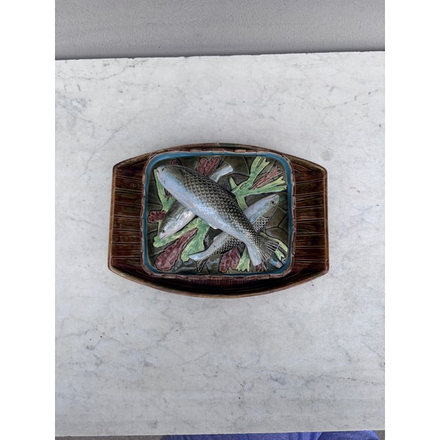 George Jones 19th Century Victorian Majolica Sardine Georges Jones For Sale - Image 4 of 6