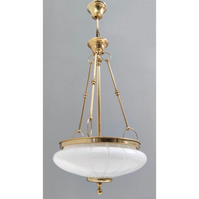 Vintage Murano Glass and Brass Ceiling Light, 1960s For Sale - Image 11 of 11