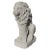 Stone Two Tall Gray Architectural French Sitting Stone Concrete Lions, a Pair For Sale - Image 7 of 8