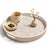 Executed in the historic maque lacquer tradition of Olinalá, Guerrero, Mexico, this circular tray reflects a lineage of...