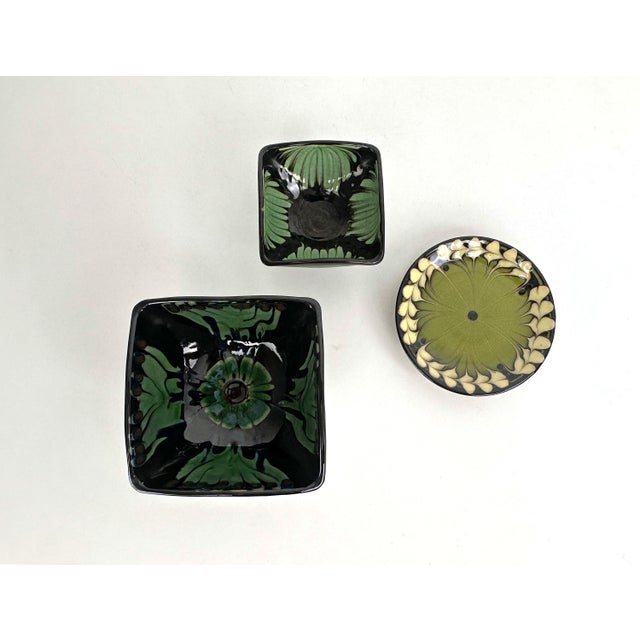 1960s Vintage Danish Ceramic Bowls and Dish from Kähler, 1960s, Set of 3 For Sale - Image 5 of 13