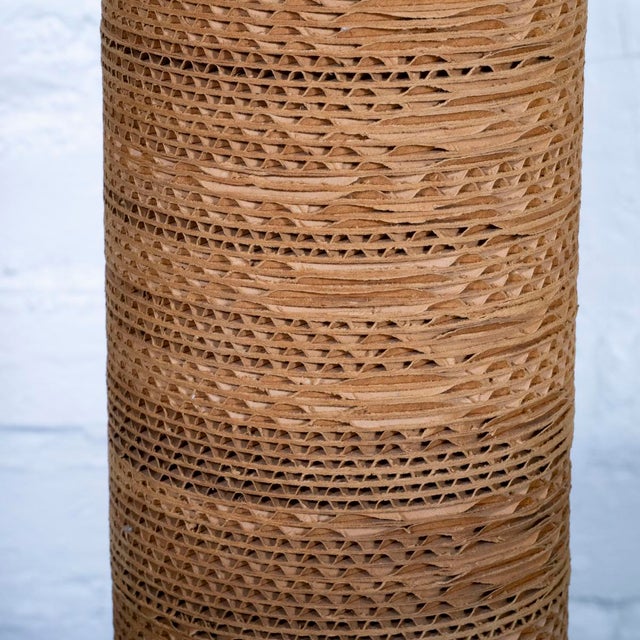 Wood Rare cardboard and wood table lamp by Gregory Van Pelt For Sale - Image 7 of 7