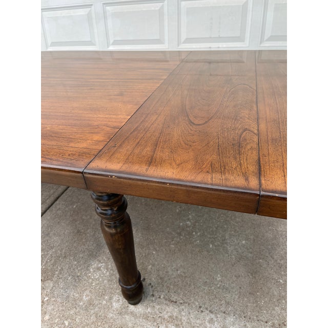 Rustic Walnut Farmhouse Extension Dining Table For Sale - Image 11 of 12
