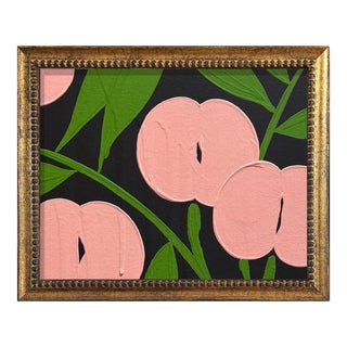Ron Giusti Mini Orchid Black Blush Acrylic Painting For Sale