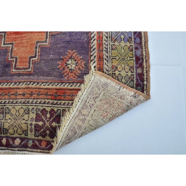 Turkish Anatolian Geometric Vintage Rug For Sale - Image 3 of 10