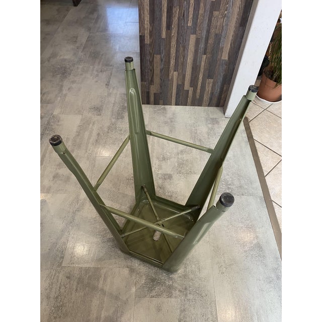Industrial Olive Green H75 Stackable Bar Stool by Xavier Pauchard for Tolix, 1950s For Sale - Image 10 of 16