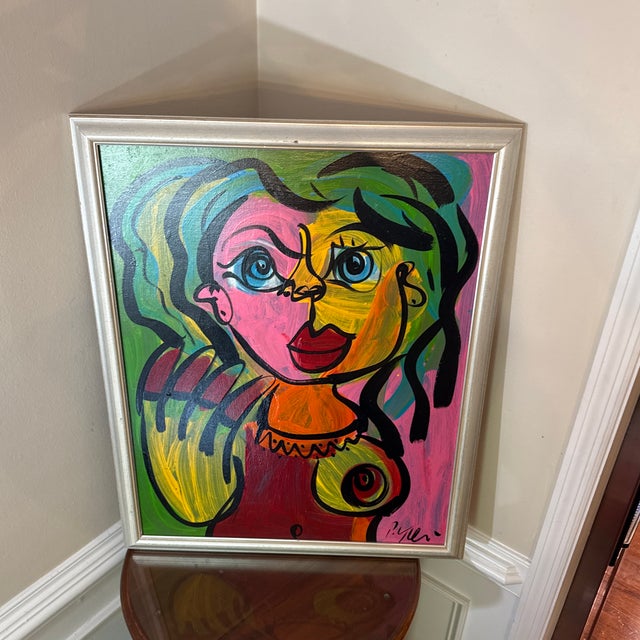 1970s 1970 Peter Keil Abstract Original Painting Framed For Sale - Image 5 of 12