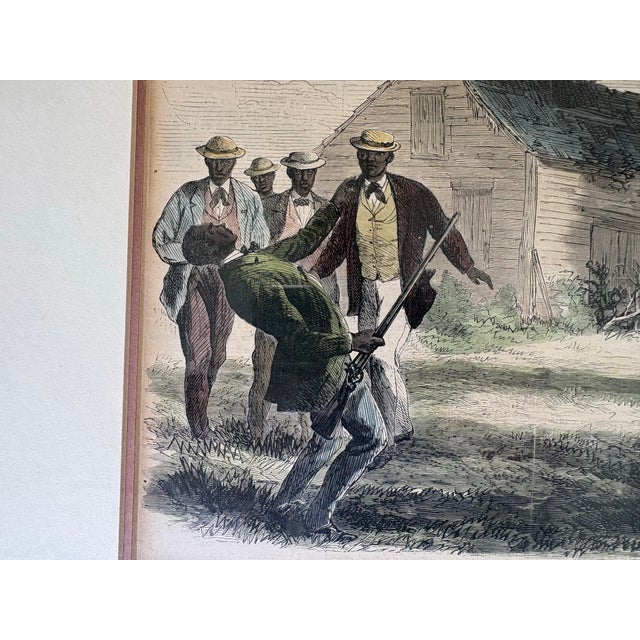 Late 20th Century Framed Reconstruction Era Savannah Georgia Historical Duel Print For Sale In Orlando - Image 6 of 12