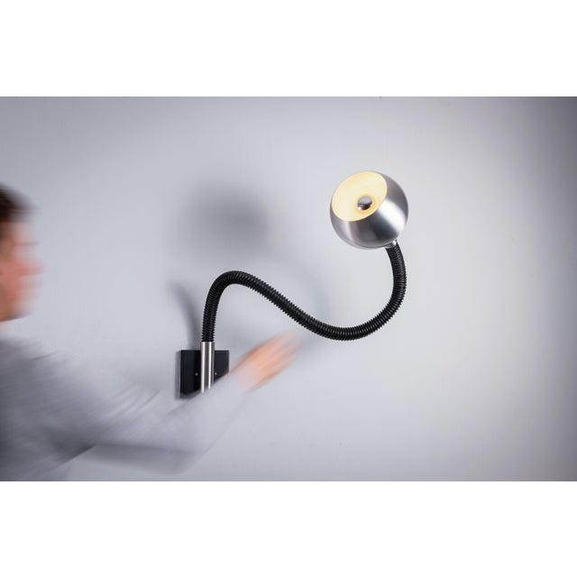Metal Serpent Wall Lamp by Martine Le Forestier for Raak Amsterdam, 1968 For Sale - Image 7 of 15