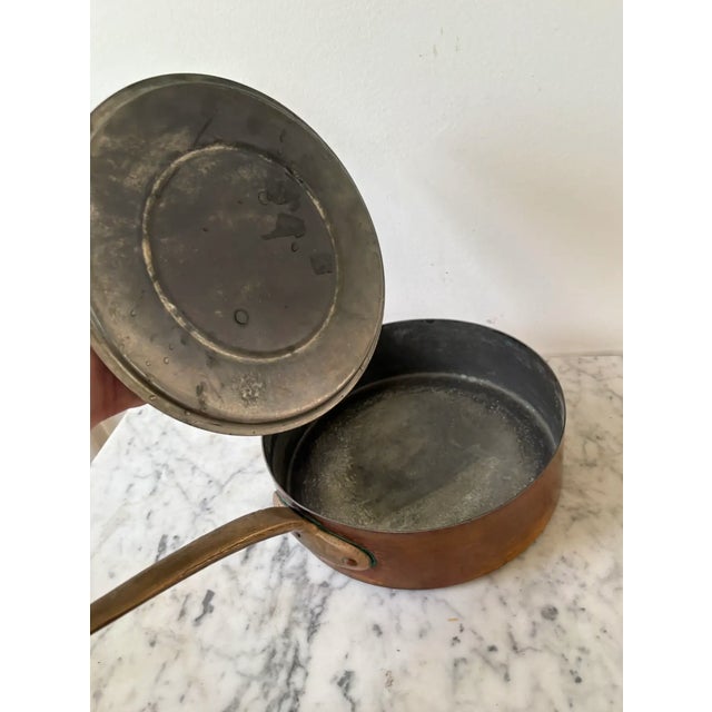 Vintage Copper Saucepan With Lid For Sale In New York - Image 6 of 8