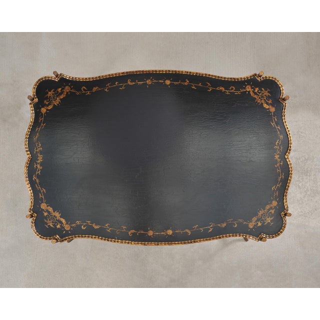 Dennis & Leen Dennis & Leen Chinoiserie Iron Gilt Tall Tray Cocktail Table For Sale - Image 4 of 18