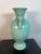 Shabby Chic 1930s Weller Pottery Aqua Vase Signed Cameo Rose For Sale - Image 3 of 8