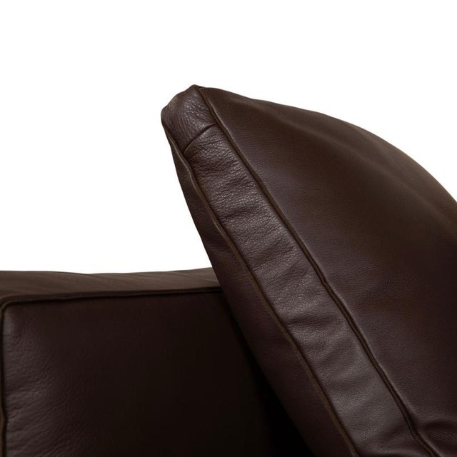 Lifesteel 4-Seater Sofa in Brown Leather from Flexform For Sale - Image 4 of 12