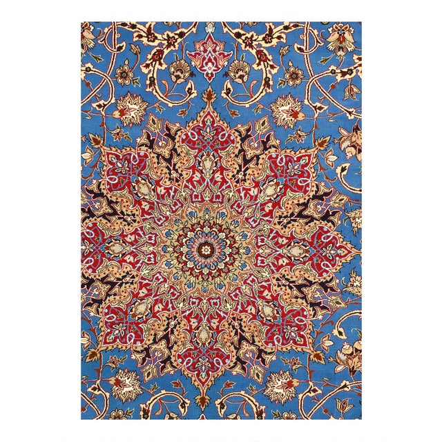 The Isfahan rugs are made with exceptionally good quality of wool & silk. They use traditional motifs inspired by...