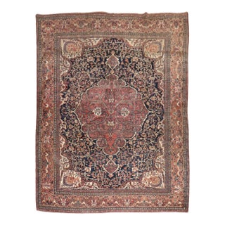 Zabihi Collection 19th Century Persian Sarouk Ferehan Rug - 8'4" x 11'11" For Sale
