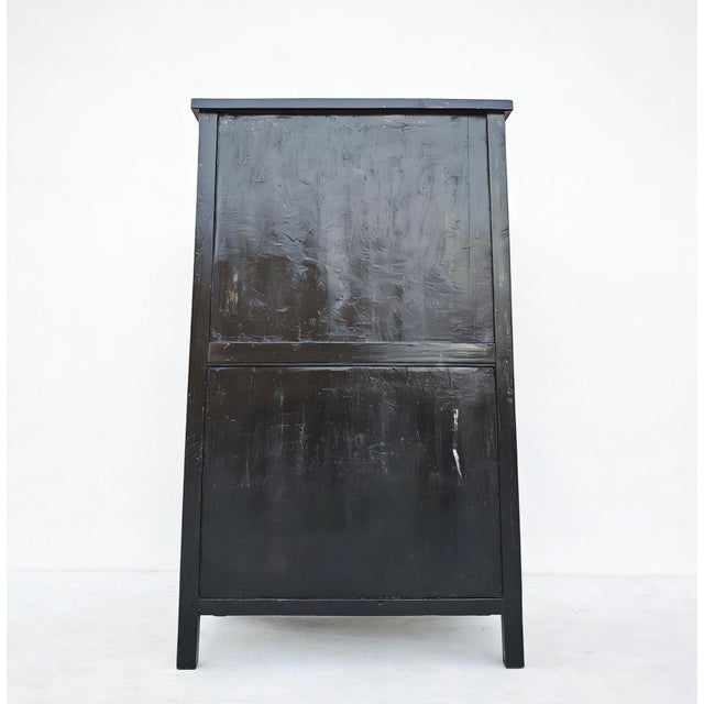 Antique Square-Corner Elm Armoire For Sale - Image 10 of 10