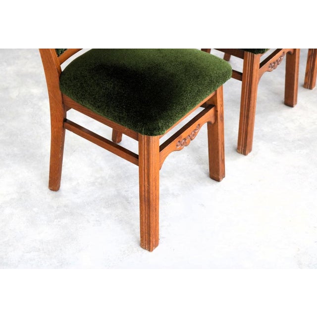 Art Deco Dining Chairs, 1940s, Set of 4 For Sale - Image 6 of 14