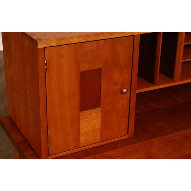 Stickley Mission Collection Cherry Writing Desk With Organizer Top For Sale - Image 11 of 18