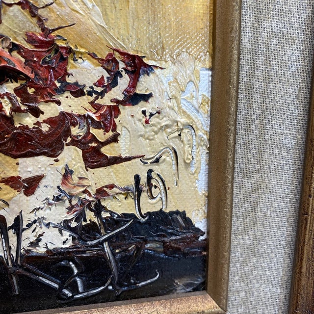 Impressionist 1970's Morris Katz Impressionist Oil Landscape Painting Autumn Trees For Sale - Image 3 of 12