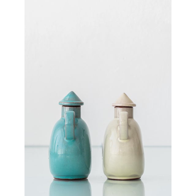 Bauhaus Bauhaus Ceramic Alpha Omega Cruet by Theodor Bogler, 1948-1968, Set of 2 For Sale - Image 3 of 9