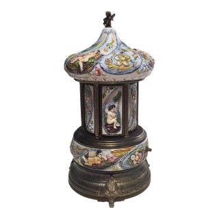 Reuge Capodimonte Porcelain Musical Carousal For Sale