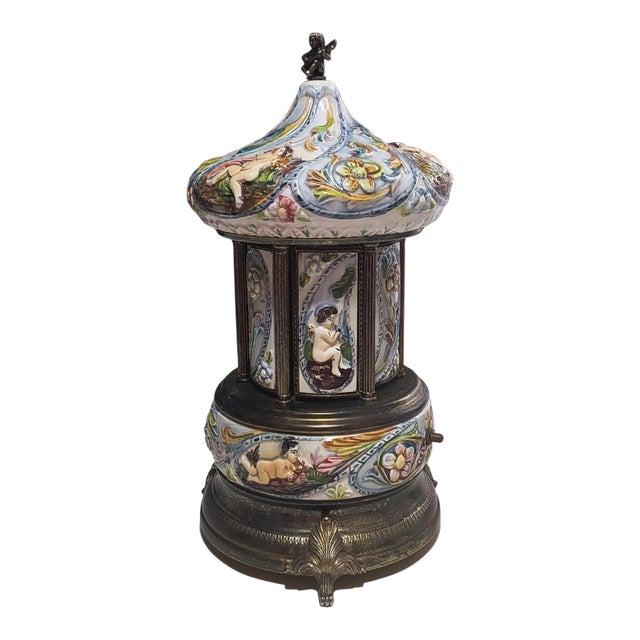 Reuge Capodimonte Porcelain Musical Carousal For Sale