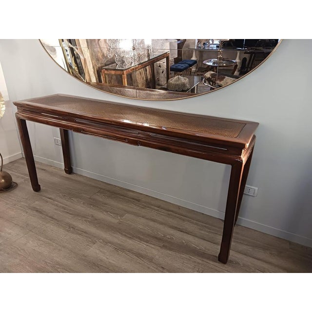 Chinese Rattan and Bamboo Console, 1850s For Sale - Image 4 of 9