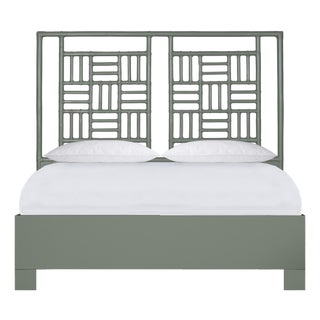 Finn Platform Bed Queen - Evergreen For Sale