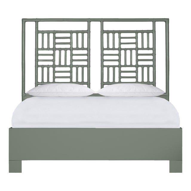 Finn Platform Bed Queen - Evergreen For Sale