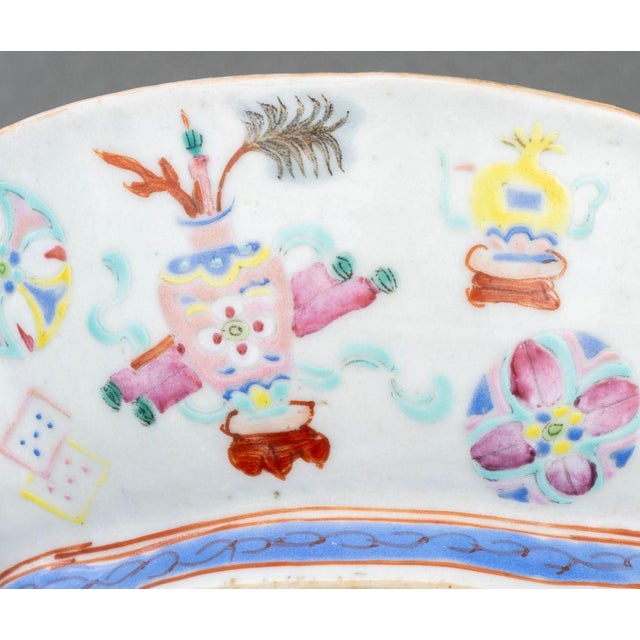 Chinese Famille Rose Porcelain Footed Bowl For Sale - Image 9 of 11