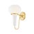 Hudson Valley Lighting Adams Corner 6.75 in. 1 Light Wall Sconce in Aged Brass Finish For Sale