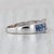 2010s 0.70ctw Rainbow Sapphire Ring 14k White Gold Size 7 Stackable For Sale - Image 5 of 8