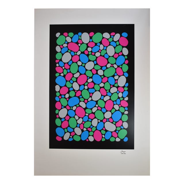 Stones 1 Poster by Verner Panton for Ege Axminister, 1986 For Sale