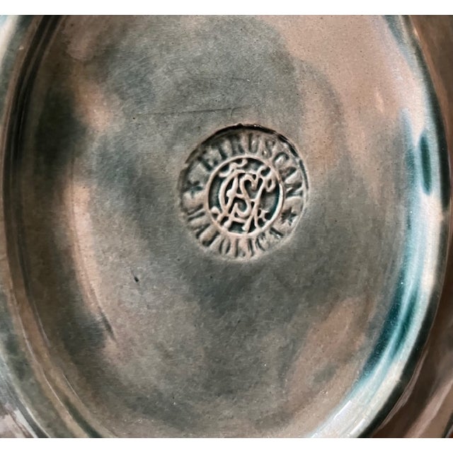 Ceramic Late 19th Century Etruscan Majolica Oak Leaf Bread Tray Griffen, Smith & Hill For Sale - Image 7 of 7