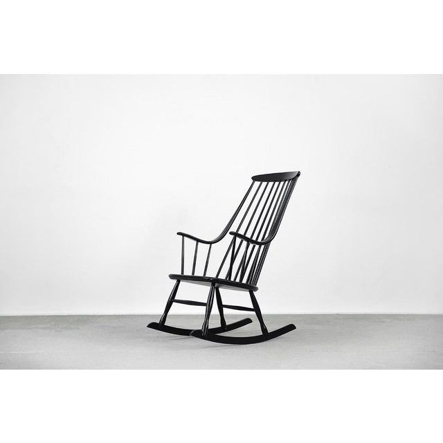 Mid-Century Modern Vintage Rocking Chair by Larsson for Nesto, 1960s For Sale - Image 3 of 15