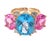 Christina Addison Medium 18 Karat White Gold Gum Drop Ring With Pink Topaz and Iolite For Sale - Image 4 of 12