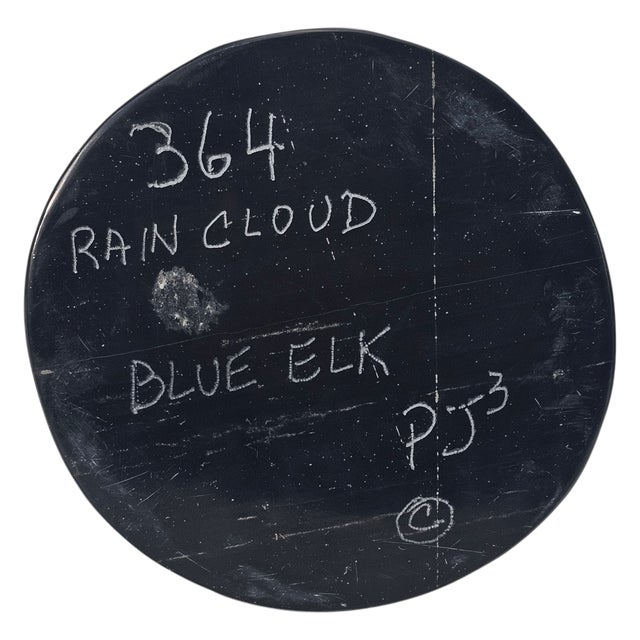 Rain Cloud Kachina Sculpture by Pedro Jimenez Iii, Blue Elk, Stone Inlay, 18" For Sale - Image 13 of 15