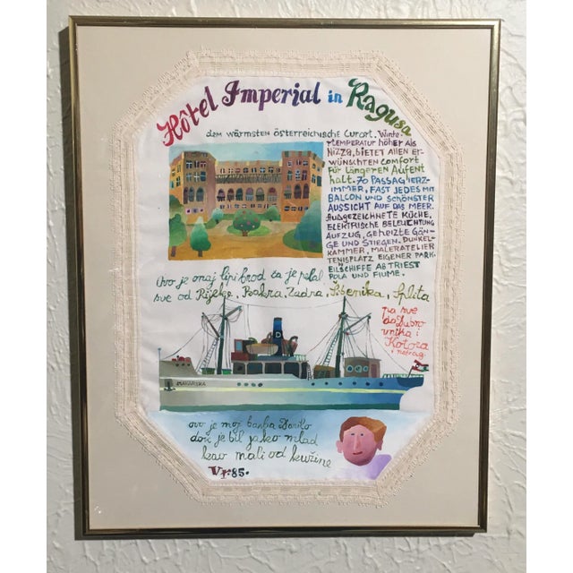 Green 1985 Vjekoslav Vojo Radoičić Hotel Imperial Dubrovnik Ragusa Croatia For Sale - Image 8 of 8